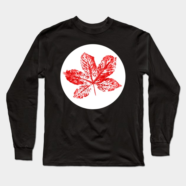 Buckeye Leaf Long Sleeve T-Shirt by ellie419zap